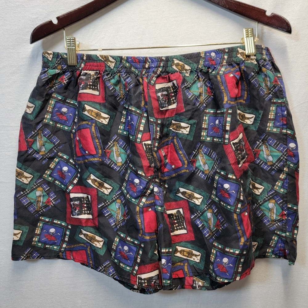 Vtg Pitti Uoma Moda‎ 90s 80s New With Tags Golf Boxers Size XL 100% Silk